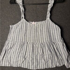 Women’s Large Crop Top Baby Doll Empire Waist Cottage Coquette Linen